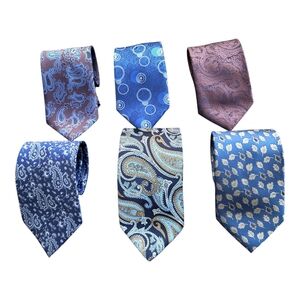 Lucie Stylish Paisley and Floral Men's Tie Collection (6 ties)